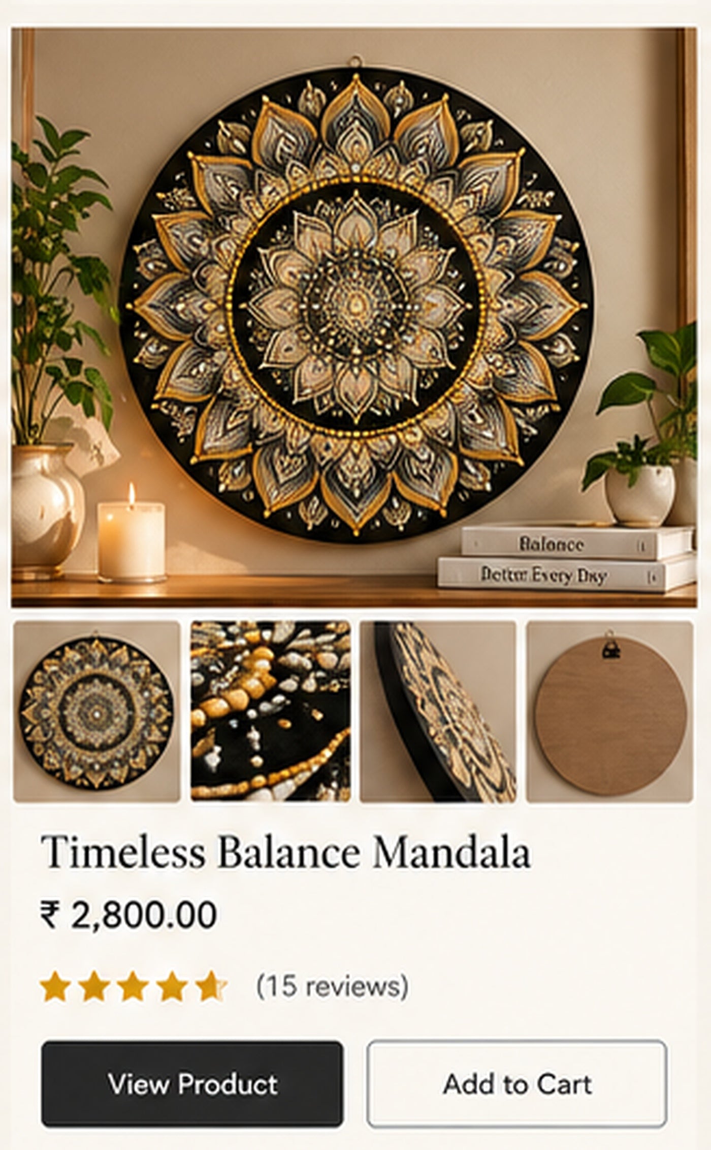 Timeless Balance Mandala premium product showcase