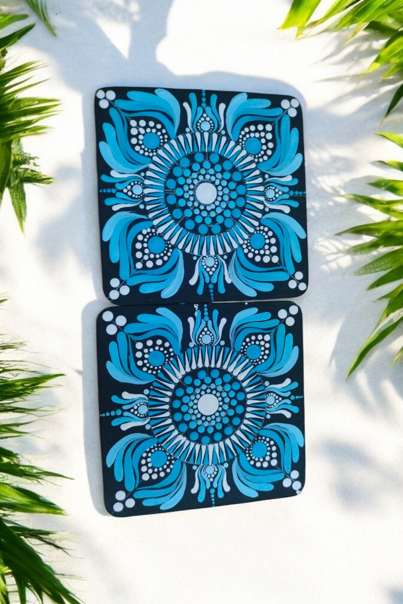 Ocean's Embrace Mandala Coasters