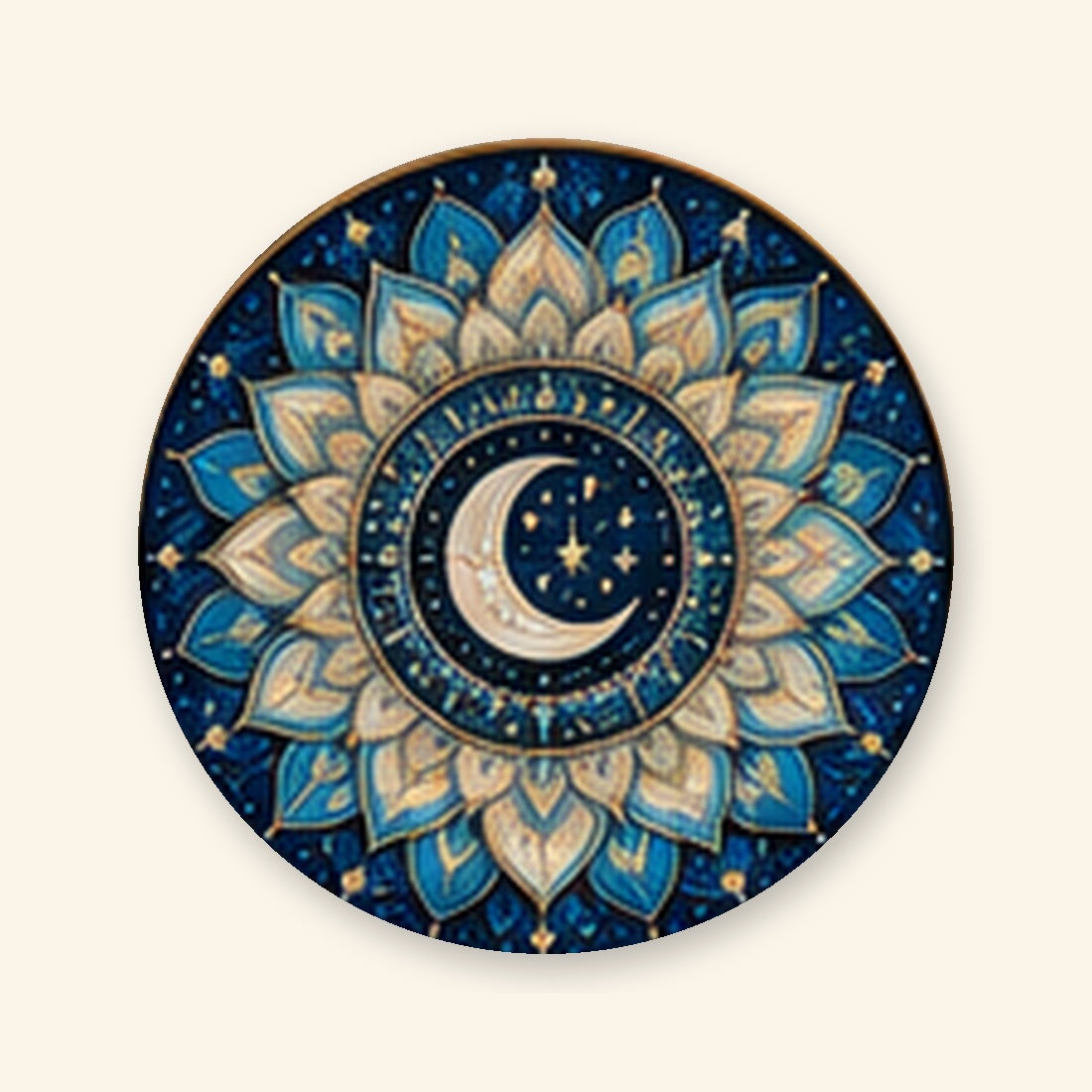 Moonlit Calm handcrafted mandala