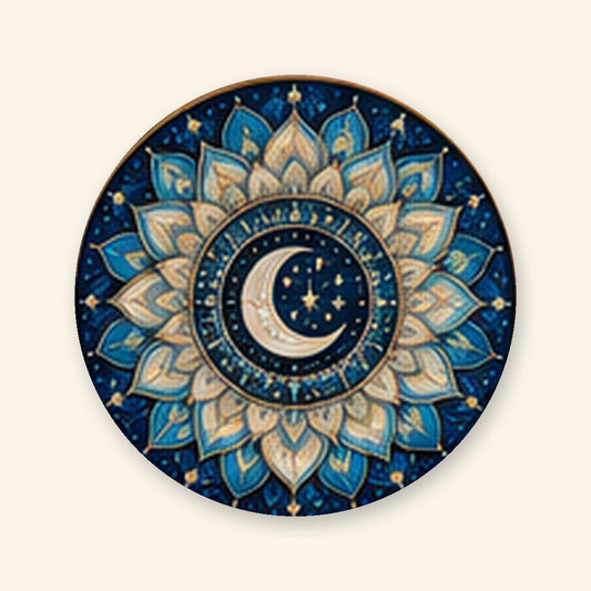 Moonlit Calm handcrafted mandala