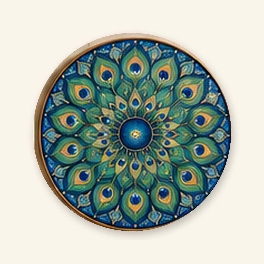 Peacock Dreams handcrafted mandala