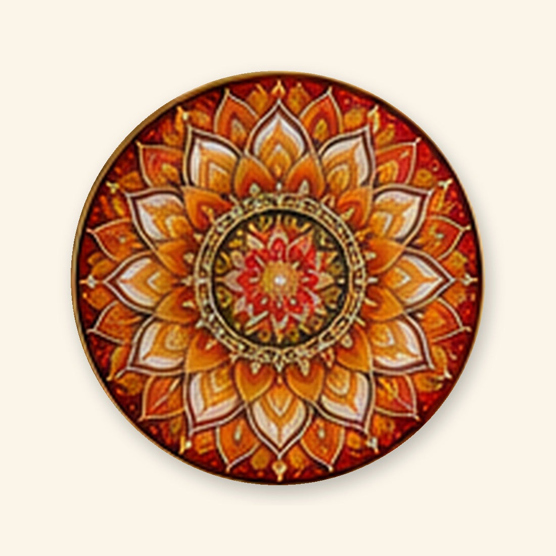 Radiant Sun handcrafted mandala