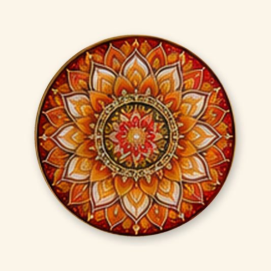 Radiant Sun handcrafted mandala